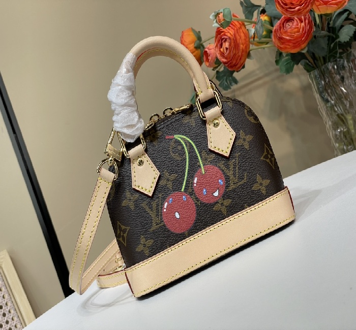 LV女包顶级原单复刻独家实拍📷 【LV x TM Nano Alma 】 m13416 老花/樱桃