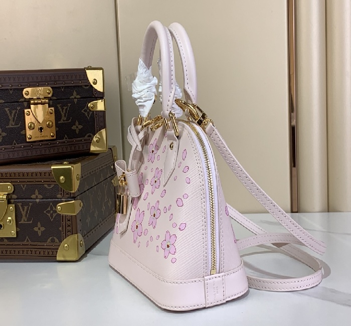 LV女包顶级原单复刻独家实拍📷【LV × TM Alma BB 手袋】m13104 粉色/樱花（村上隆） 