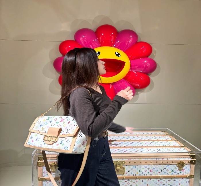 【LV X TM DAUPHINE SOFTLV女包】M13255 白彩（村上隆-达芙妮）