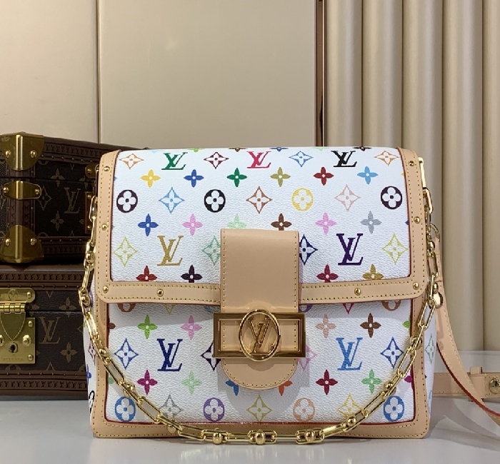LV女包顶级原单复刻独家实拍📷【LV X TM DAUPHINE SOFT】M13255 白彩（村上隆-达芙妮）