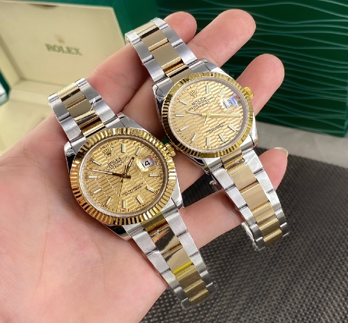 ROLEX- 劳力士日志型！41mm和36mm最新款。真正的18K包真金，永不担心褪色现象
