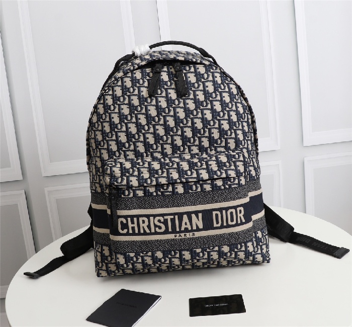 Dior迪奥印花蓝色科技帆布 DIORTRAVEL 双肩背包