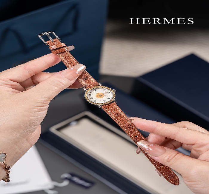 HERMES爱马仕金币麻花表中古表，