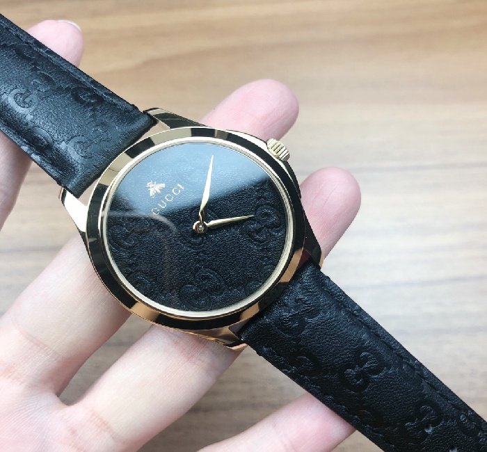 古驰 GUCCI 石英中性腕表，表径38mm，蓝宝石水晶玻璃