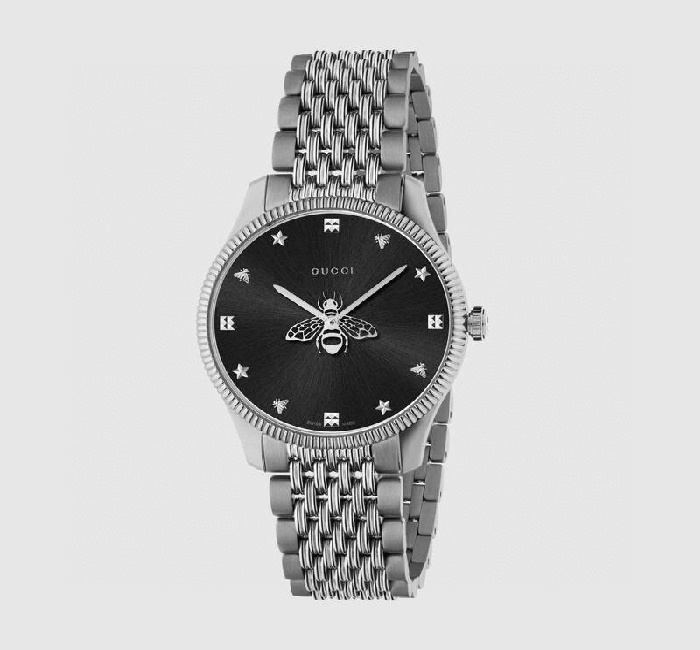GUCCI 新款新款这款经典精钢腕表属于G-Timeless系列